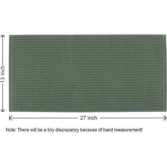 Olive Green Cotton Waffle Hand Towels 3 Pack Quick Dry Absorbent Bathroom Kitche - Picture 2 of 8